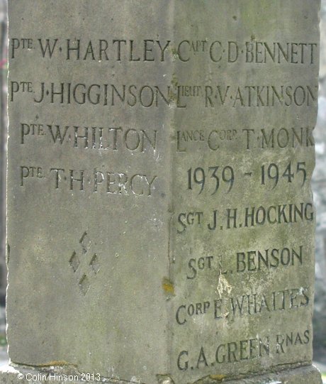 The World wars I and II War Memorial at Langcliffe