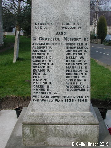 The War Memorial in the Churchyard at Laughton en le Morthen.