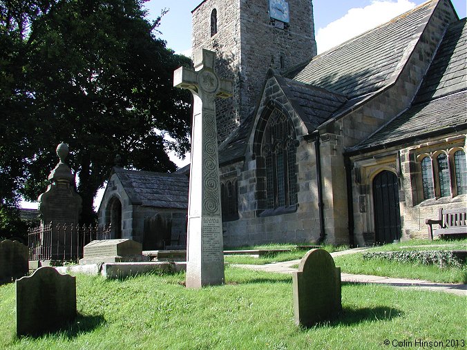 The War memorial in the Churchyard at Leathley