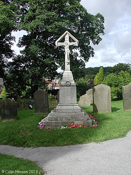 The World war I War Memorial in the churchyard at Ledsham