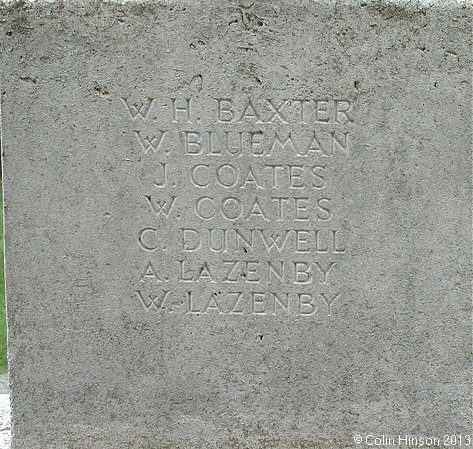 The World war I War Memorial in the churchyard at Ledsham