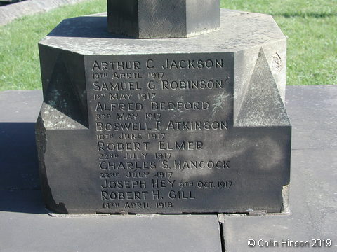 The War Memorial in St. Wilfrid's Churchyard, Monk Fryston.