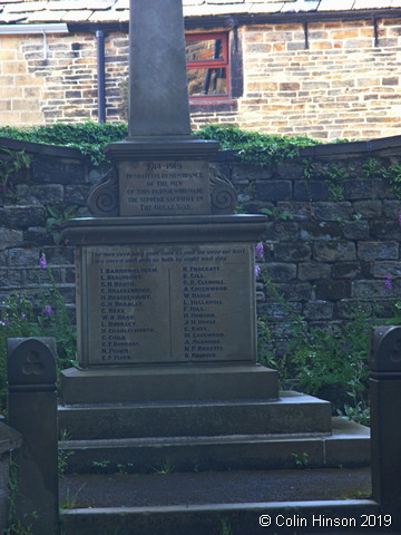 The War Memorial opposite the Church at Nether Thong.