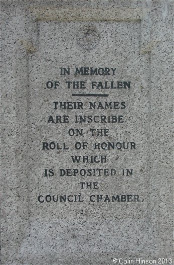 The War Memorial and plaques at Normanton