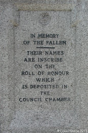 The War memorial and plaques at Normanton