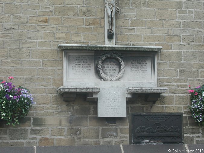 The The war memorial on Our Lady and All Saints Church, Otley