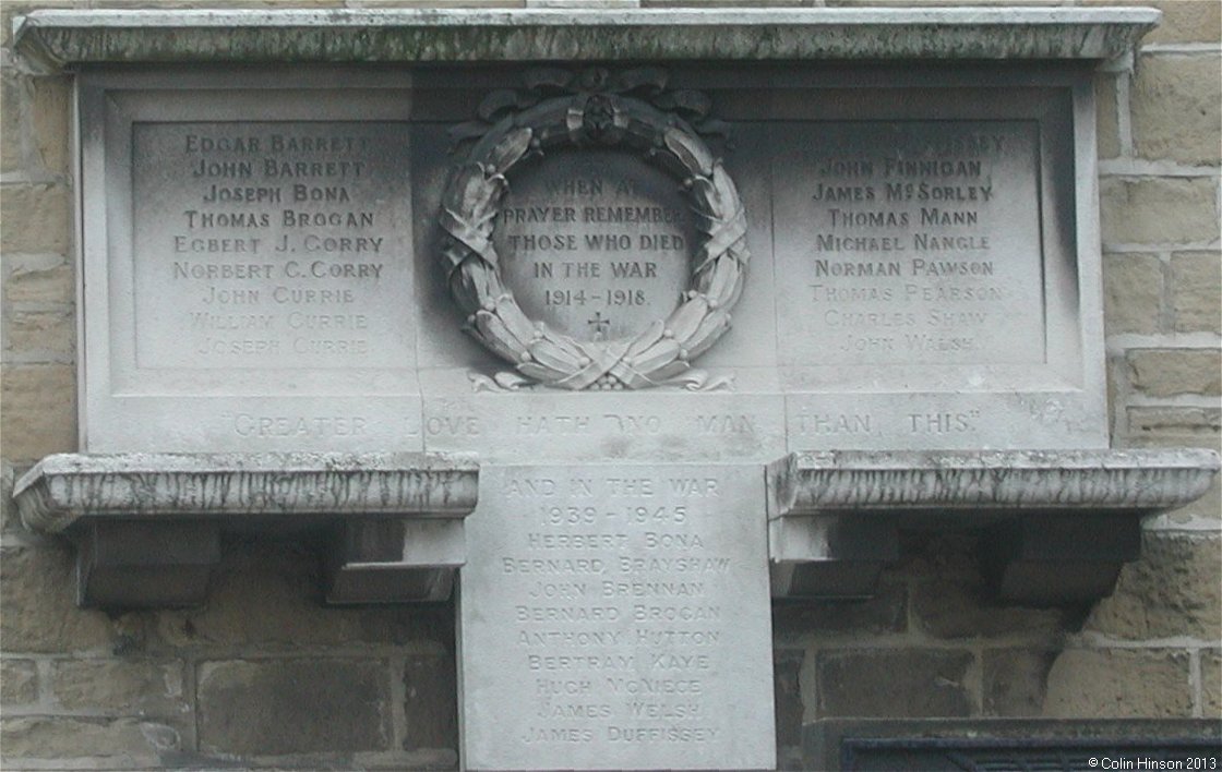 The The war memorial on Our Lady and All Saints Church, Otley