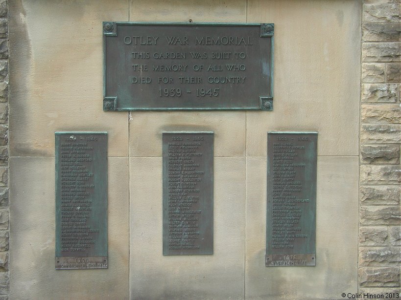 The World War II War Memorial garden at Otley