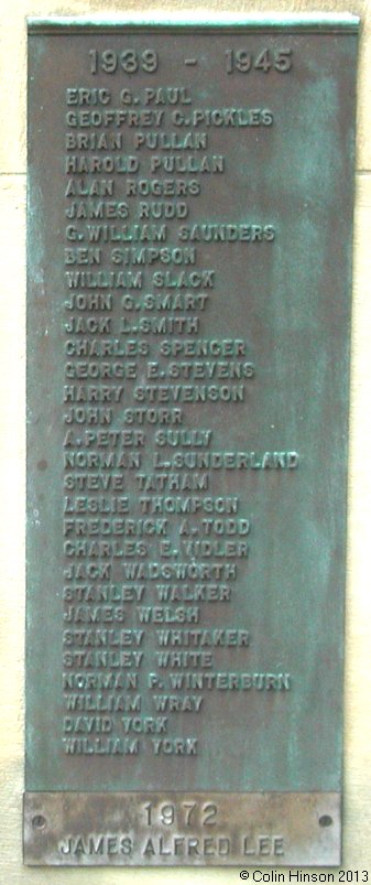 The World War II War Memorial garden at Otley