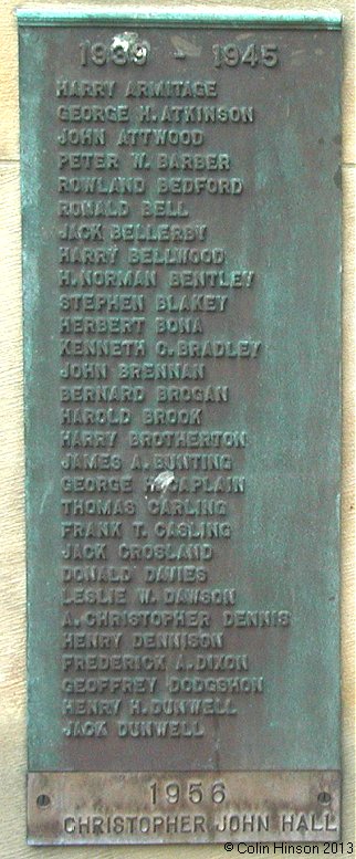 The World War II War Memorial garden at Otley