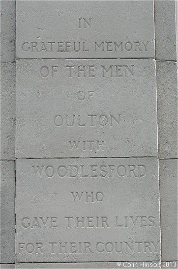 The World War I War Memorial for Oulton and Woodlesford