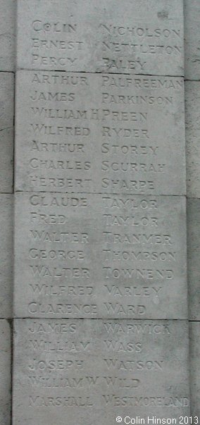 The World War I War Memorial for Oulton and Woodlesford