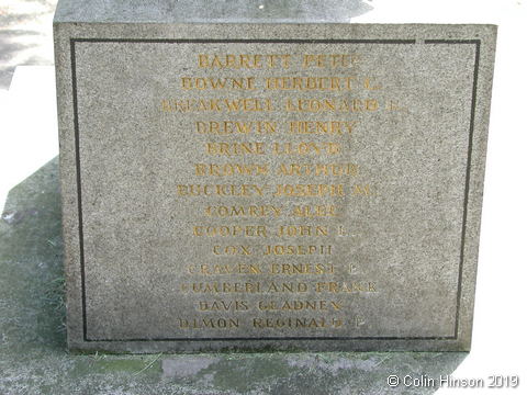 The War Memorial in the Churchyard at Owston: