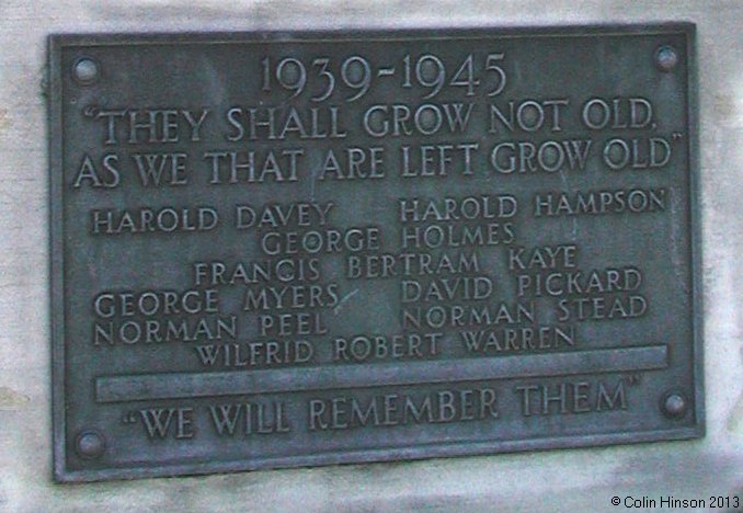 The World Wars I and II War Memorial at Pool.