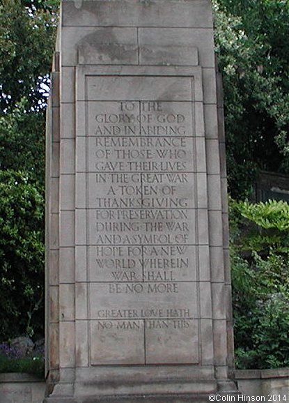 The 1914-18 and 1939-45 War Memorial near St. Mary's Church, Rawmarsh