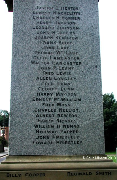 The World Wars I and II memorial at Rothwell