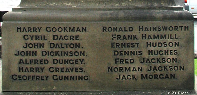 The World Wars I and II War Memorial at Rothwell