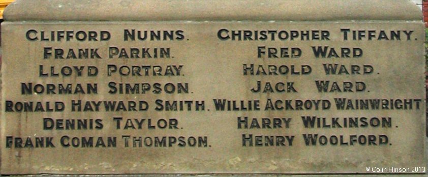 The World Wars I and II War Memorial at Rothwell