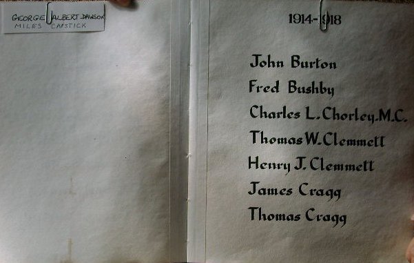 The World War I and II Memorial book, in St. Andrew's Church, Sedbergh.