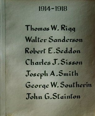 The World War I and II Memorial book, in St. Andrew's Church, Sedbergh.