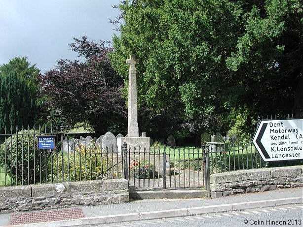 The World wars I and II memorial in St. Andrew's Churchyard, Sedbergh