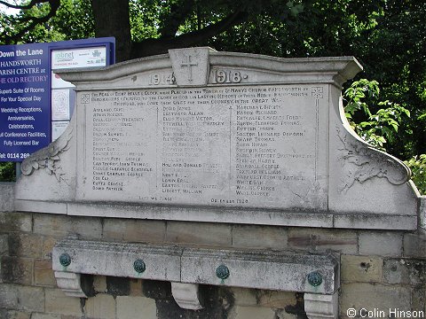 The War Memorial at Handsworth, Sheffield.