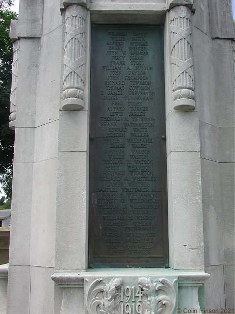 The World War I and II Memorial at Sough.