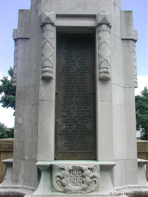 The World War I and II Memorial at Sough.