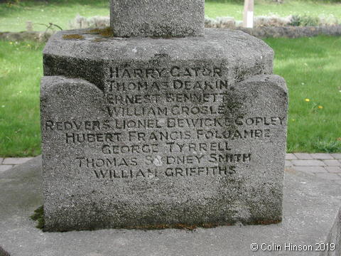 The War Memorial in the Churchyard at Sprotbrough.