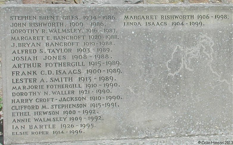 The Monumental Tablet outside St. Mary's Church, Thornton in Craven.