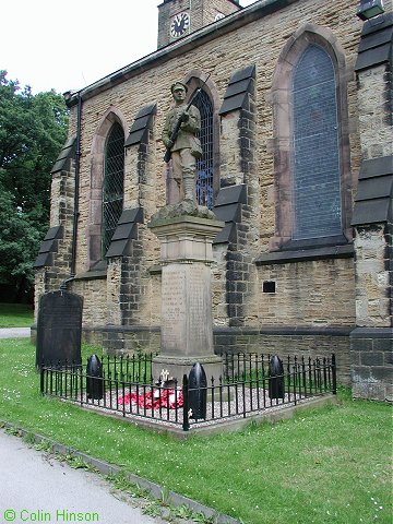 The War Memorial in the Churchyard at Thorpe Hesley.