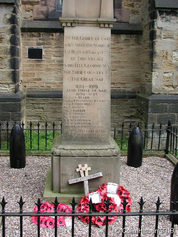 The War Memorial in the Churchyard at Thorpe Hesley.
