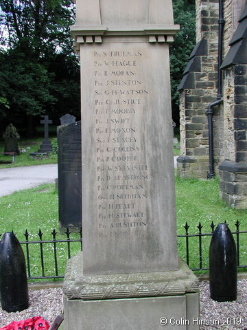 The War Memorial in the Churchyard at Thorpe Hesley.