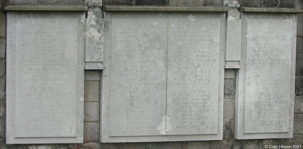 The World War I and II Memorial at Todmorden.