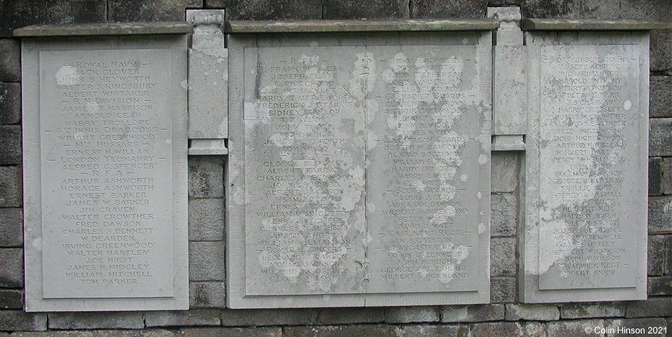 The World War I and II Memorial at Todmorden.