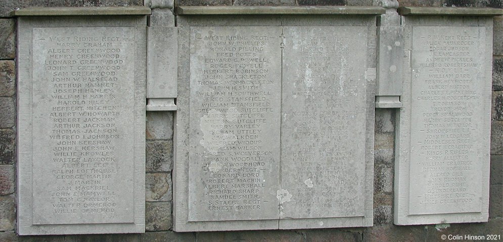 The World War I and II Memorial at Todmorden.