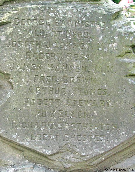 The World War I and II War Memorial at Waddington.