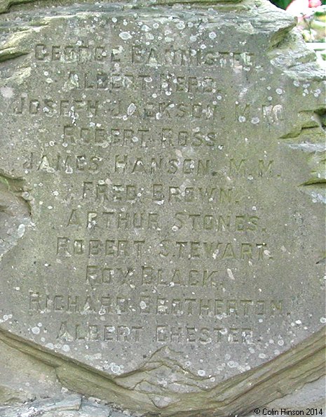 The World War I and II memorial at Waddington.