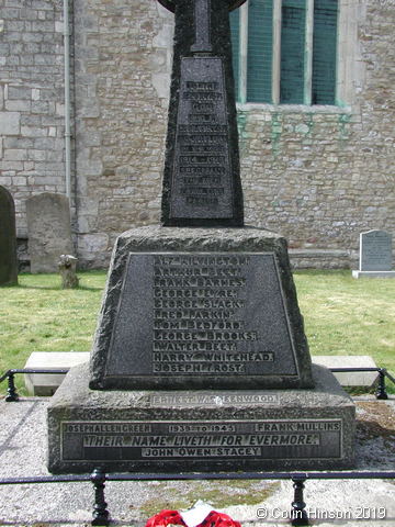 The War Memorial in St. John's Churchyard, Wadworth.