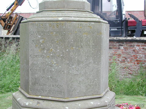 The War Memorial in St. Mary's Churchyard, Whitgift.