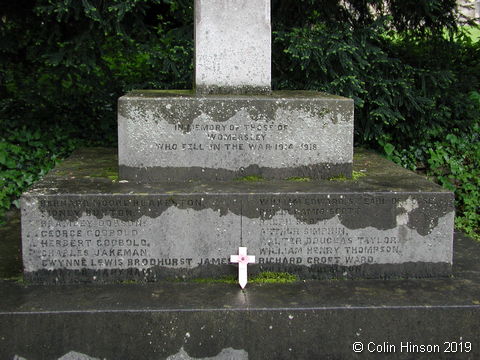 The War Memorial at Womersley.