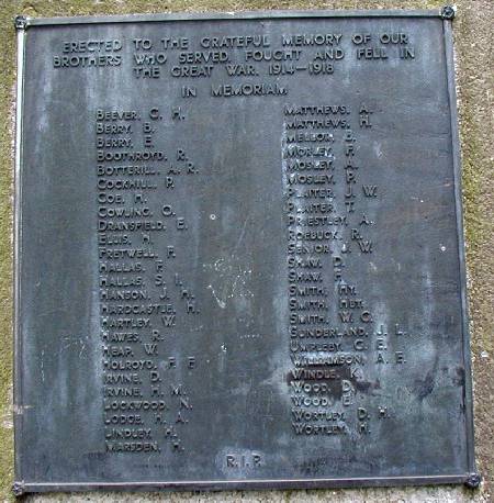 The 1914-18 and 1939-1945 War Memorial Shepley.