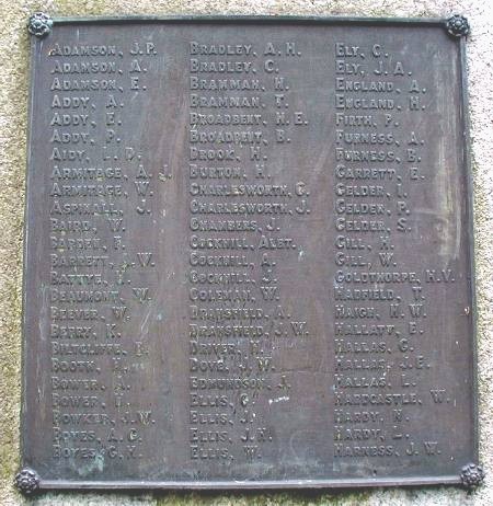 The 1914-18 and 1939-1945 War Memorial Shepley.
