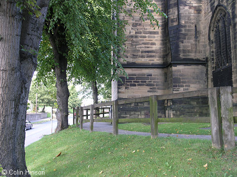 Trees undermining St. Helen's Church, Hemsworth