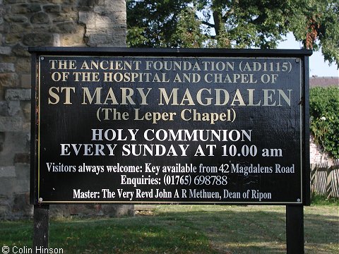 The Leper Chapel Sign, Ripon