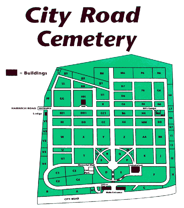 A plan of City road Cemetery, Sheffield