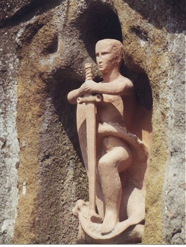 The sculpture of St. Michael, St. Michael's Church